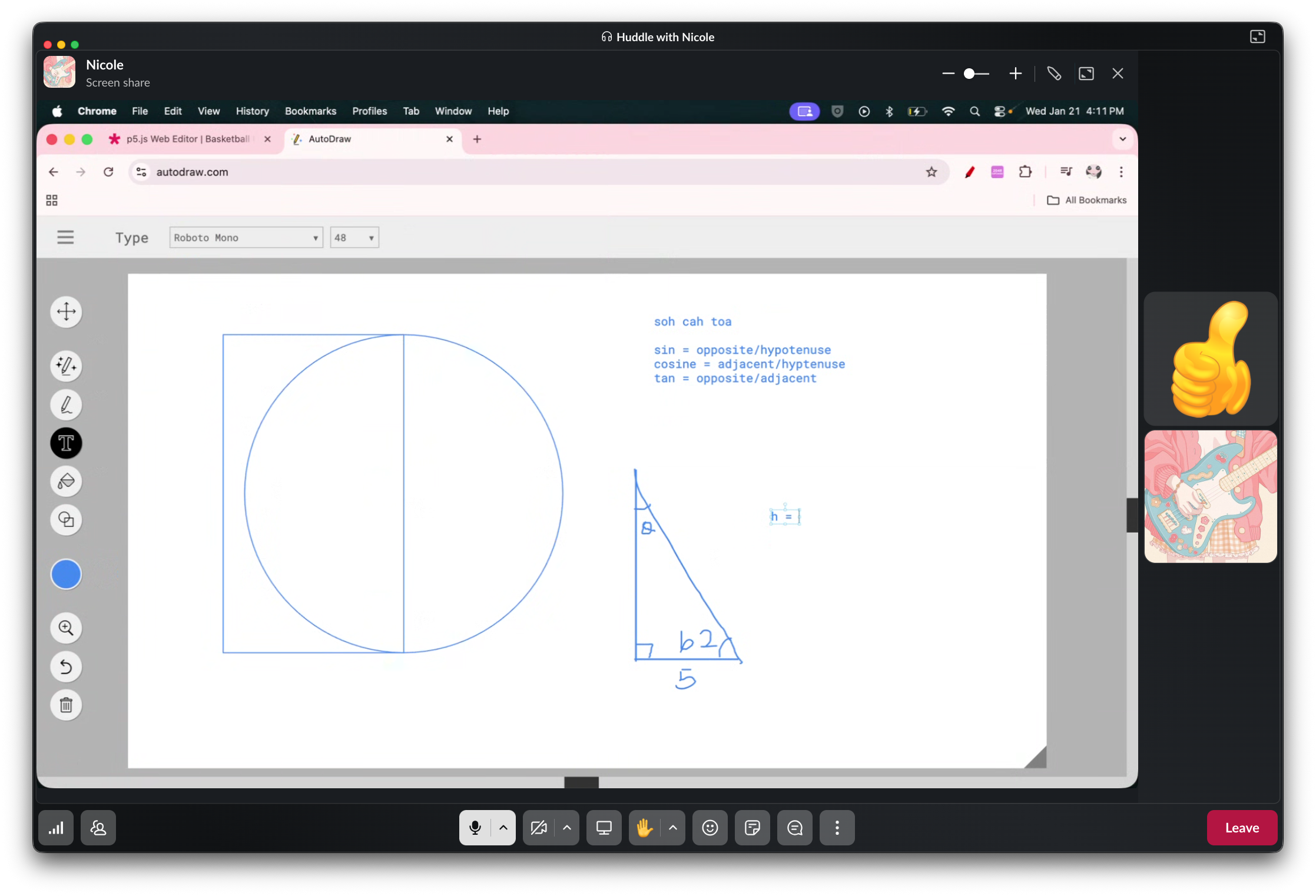Nicole’s First Real Use of Trigonometry