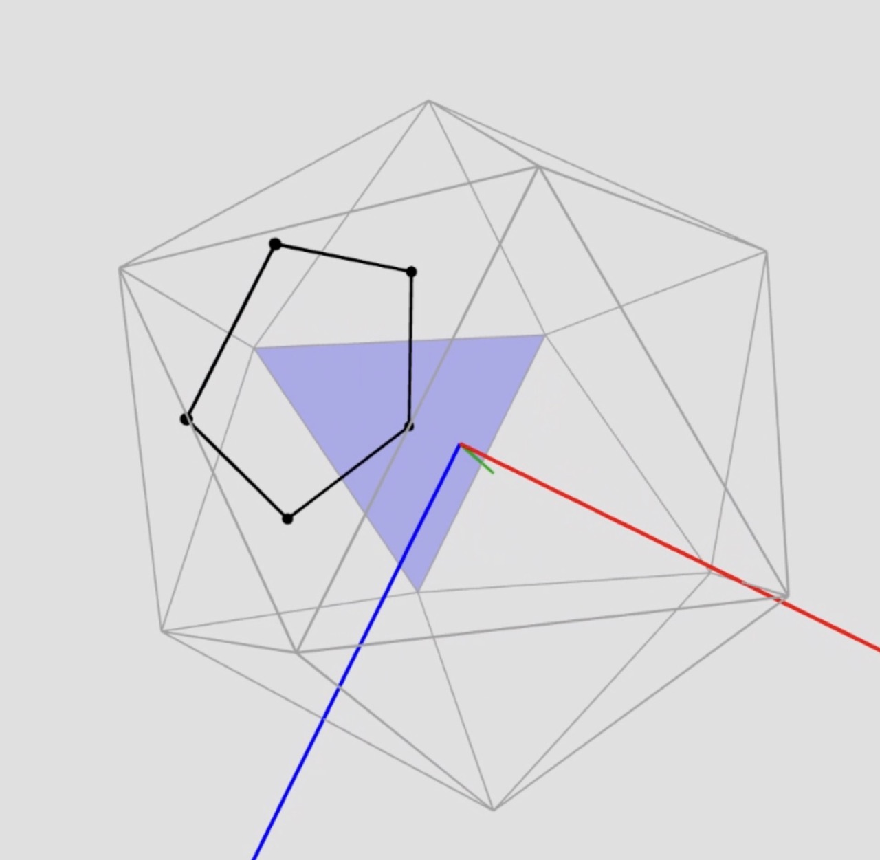Pentagon out of Icosahedron